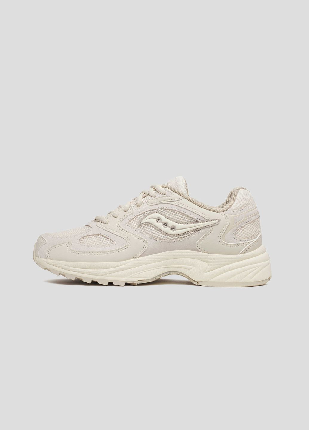 Женские кремовые кроссовки из кожи и текстиля Grid Jazz 9 Saucony молочные демисезоны (324874388)