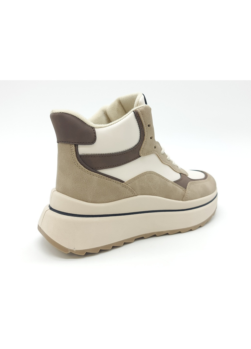 Бежевые всесезонные женские кроссовки бежевые экокожа ba-18-2 23 см(р) Bashili