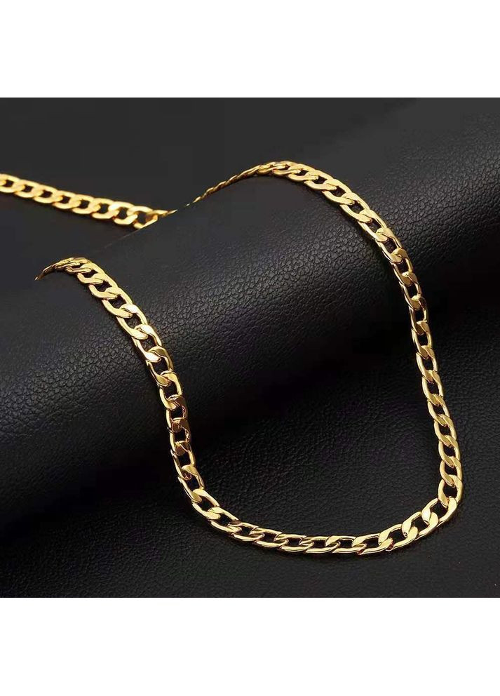 Чоловічий ланцюг золотий (колір) 55 см 6 мм, Чоловічий ланцюг на шию золотого кольору AAA (358935426)