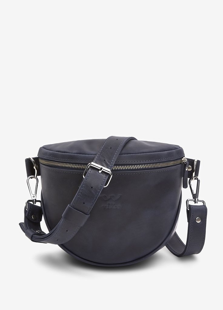 Шкіряна сумка поясна-кроссбоді Vacation синя вінтажна (A-027131) The Wings (327873898)