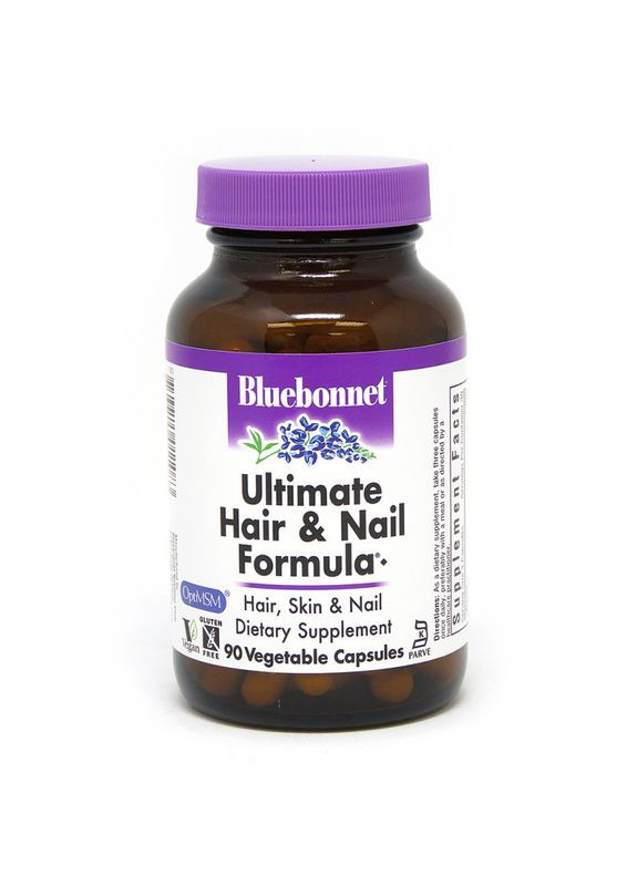 Витамины и минералы Ultimate Hair and Nail Formula, 90 вегакапсул Bluebonnet Nutrition (322292078)