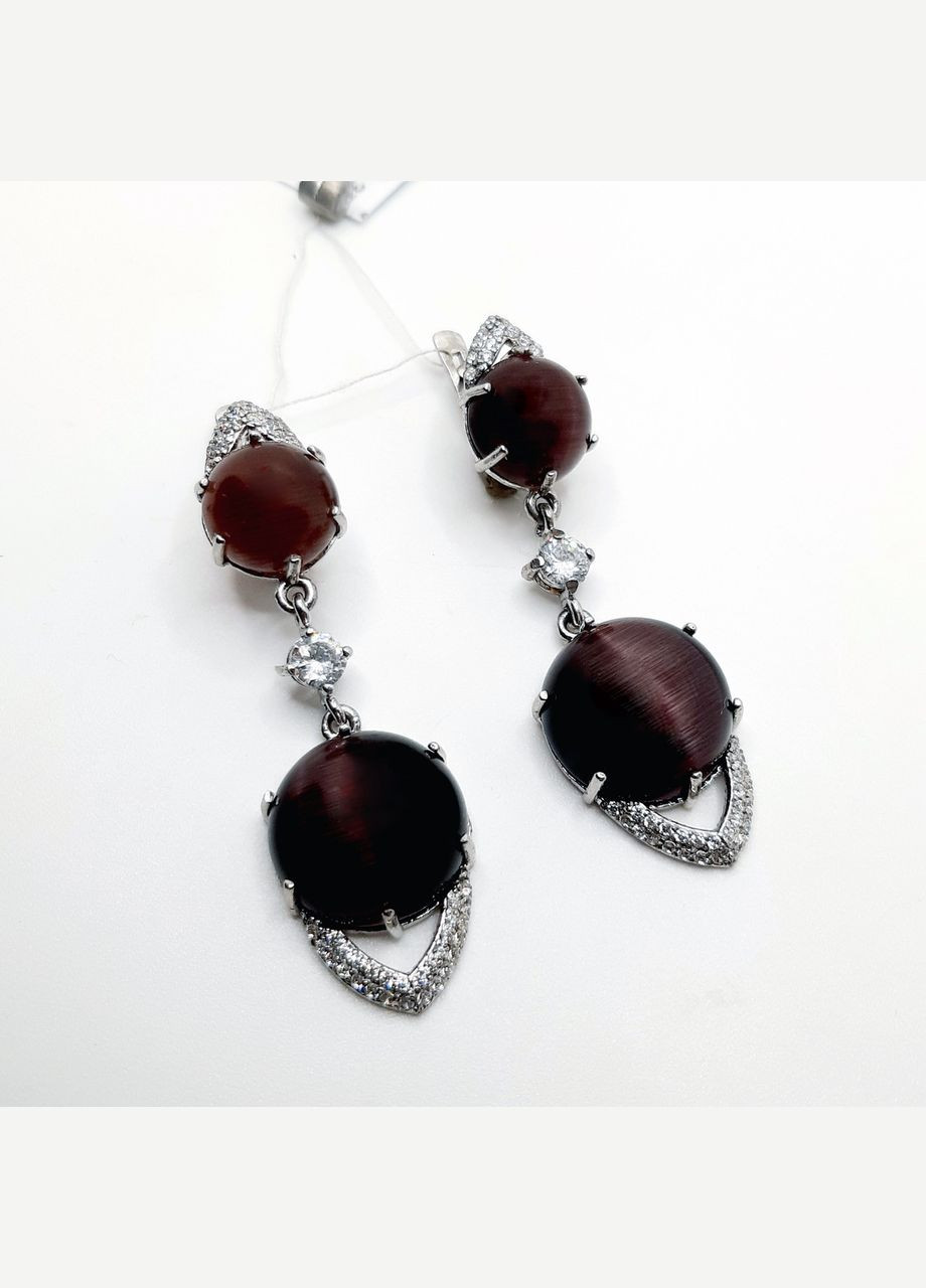 Серьги серебро 925° 9,62г. фиолетовые камни родий () Харківський ювелірний завод 3622511457 (305583048)