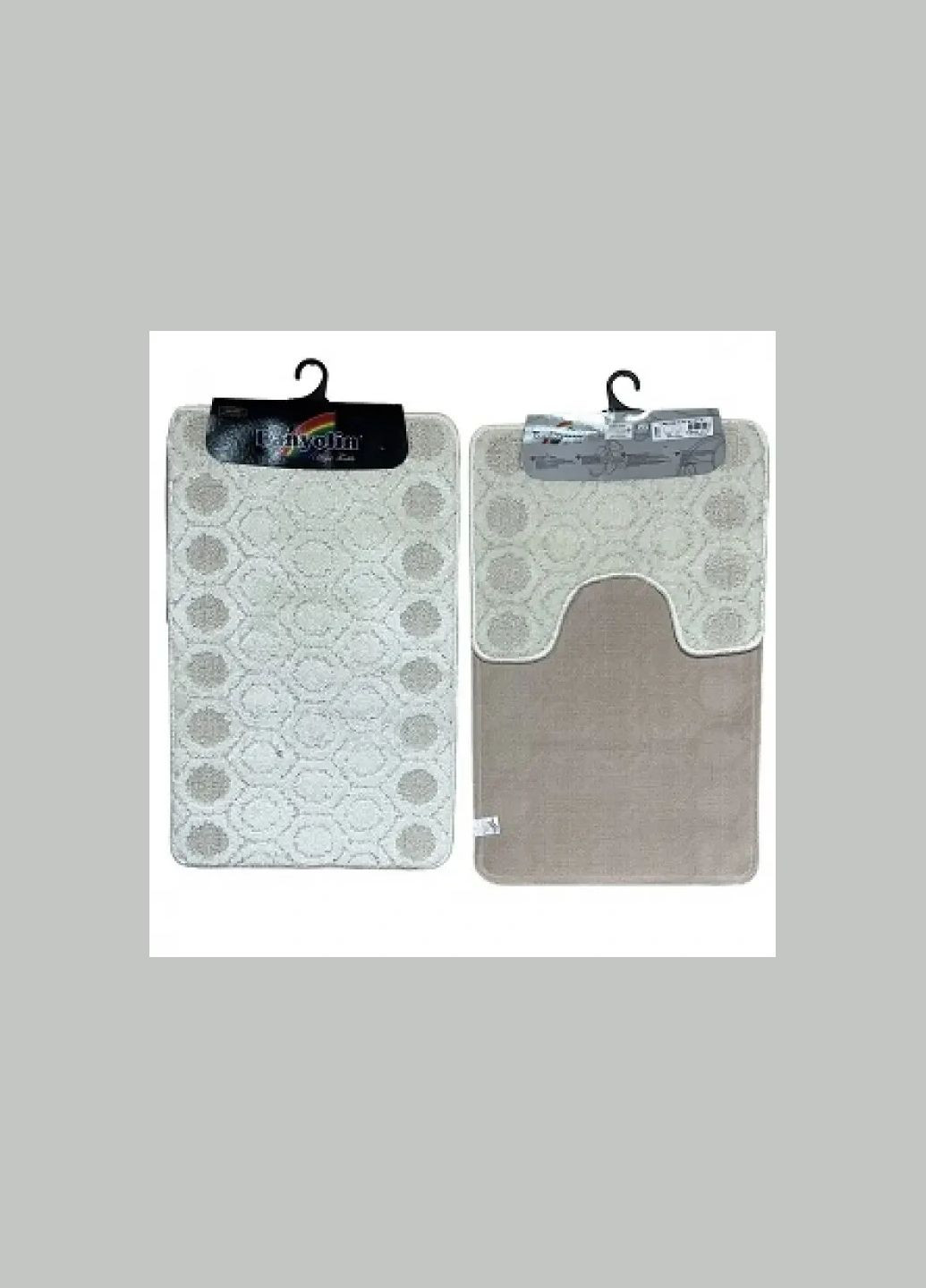 Набір білих килимків у ванну і туалет CLASSIC 60*100/50*60см Cream 154 Banyolin (303212236)