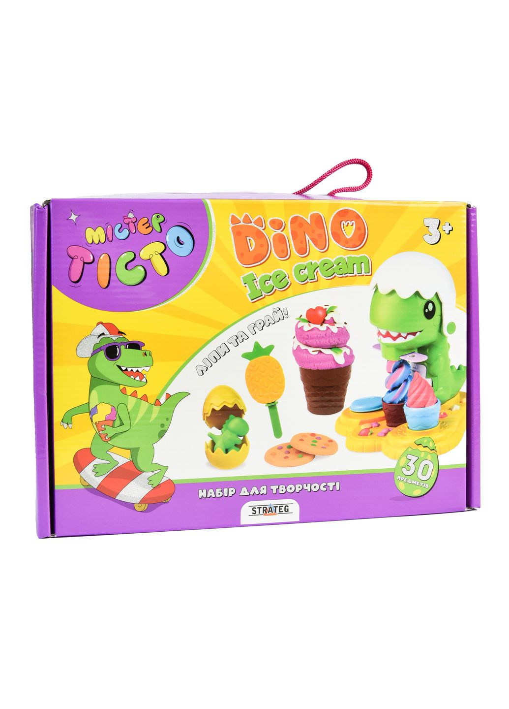 Набор для лепки Strateg Мистер тесто Dino Ice Cream (41024) Стратег (364112285)