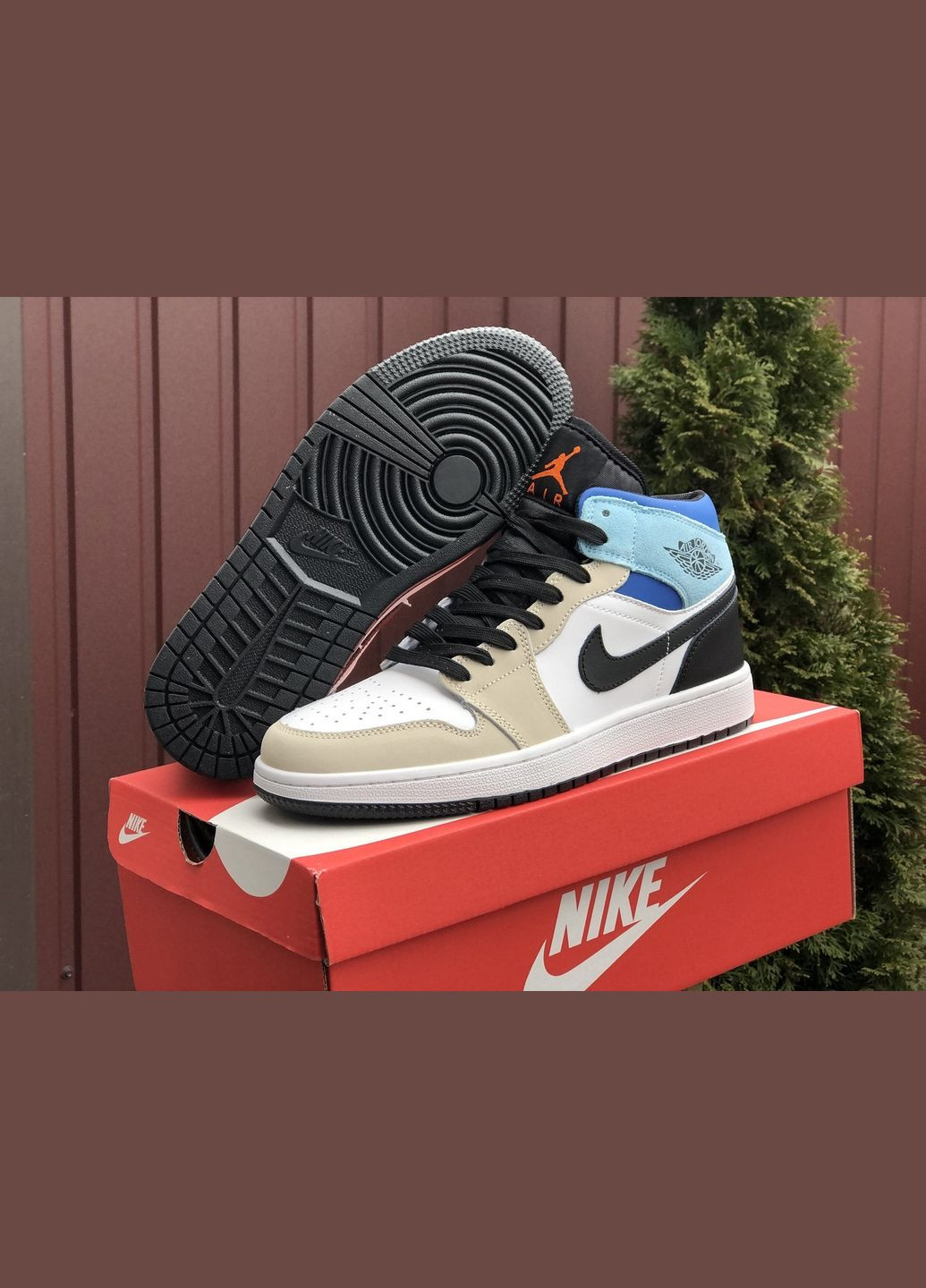 Бежевые демисезонные бежевые с белым демисезонные мужские кроссовки No Brand