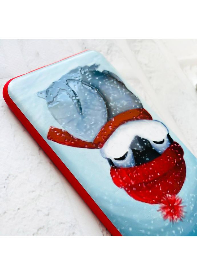 Чохол з червоними боками на Oppo A52/ A72/ A92:: Пінгвіненя у шапочці (принт 157) Creative (362967555)