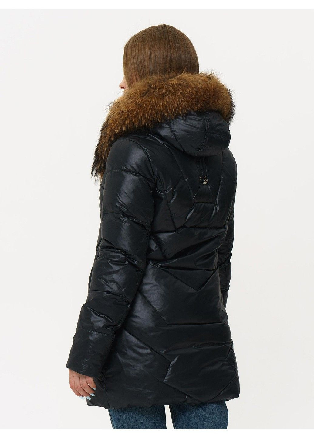 Черная зимняя пальто 21 - 18039 Hannan Liuni