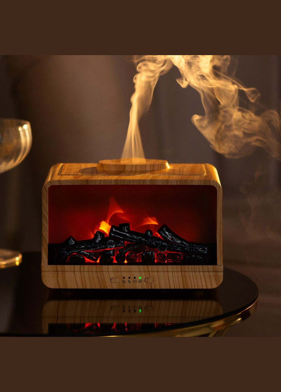 Увлажнитель воздуха Flame Fireplace Aroma Diffuser Black увлажнитель очиститель воздуха Happy Life (305389985)