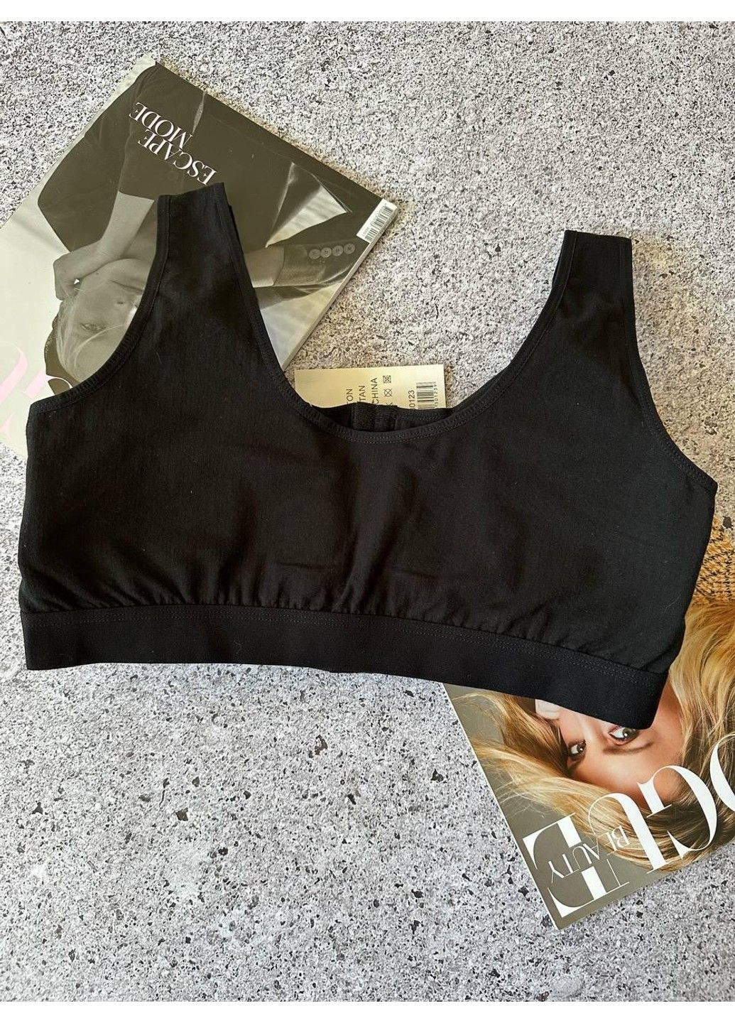 Бавовняний топ із застібкою спереду на гачках Blue Rose (317204644)