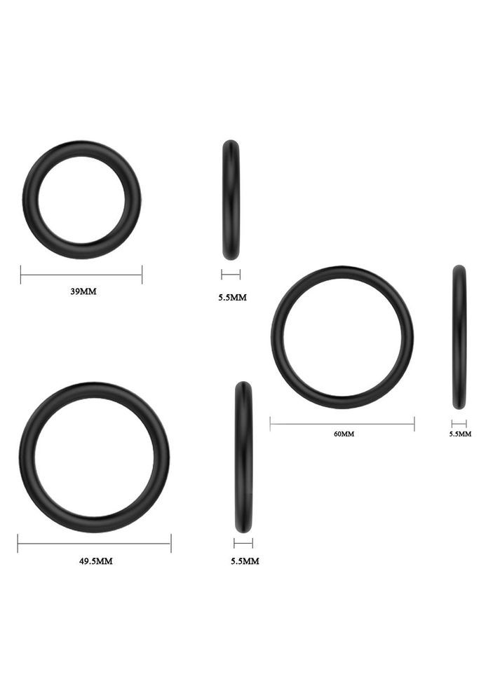 Набір ерекційних кілець 3 шт продовження статевого акту Cock And Ball Rings LyBaile (317747867)