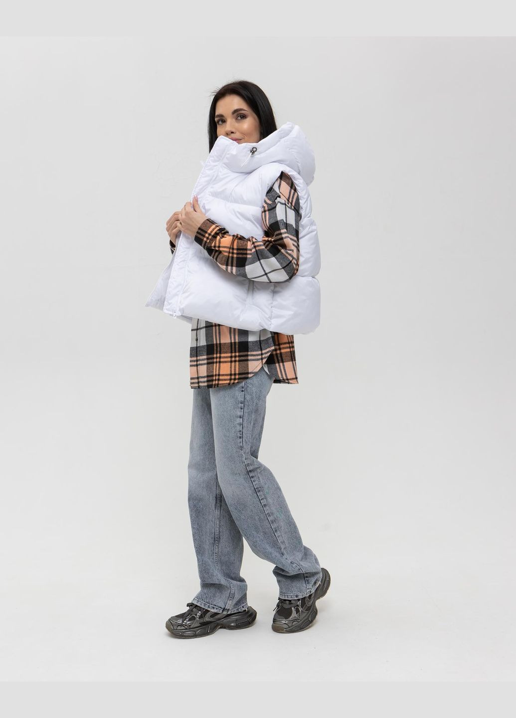 Базовый жилет на пуху с капюшоном Vakko (319837699)