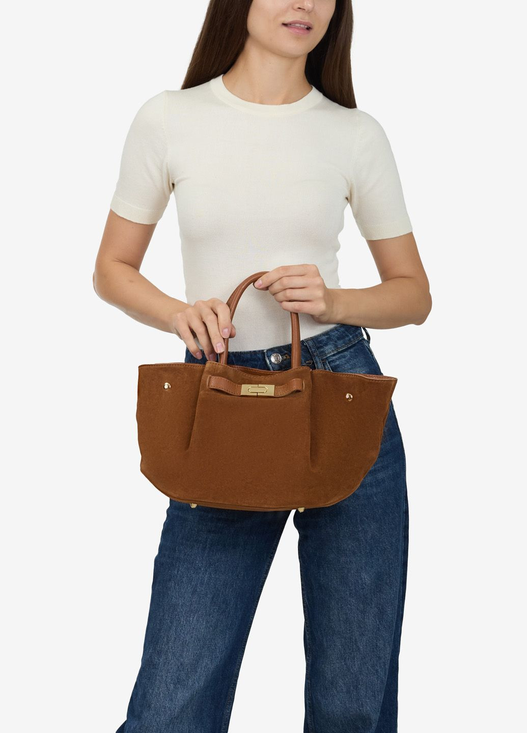 Сумка женская замшевая тоут средняя Tote Regina Notte (364673934)