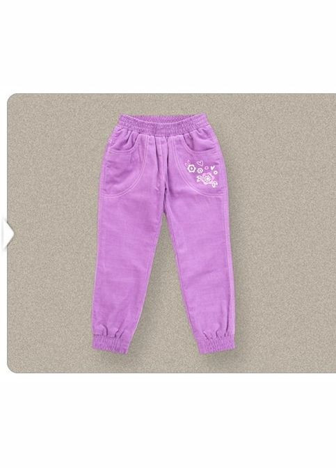 Фиолетовые праздничный, повседневный, кэжуал, джинсовые демисезонные брюки Бембі