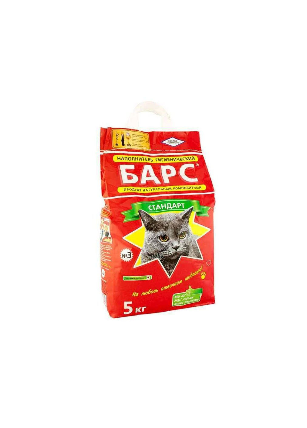 Гигиенический наполнитель 5кг Стандарт №3 ТМ БАРС Барс (303677337)