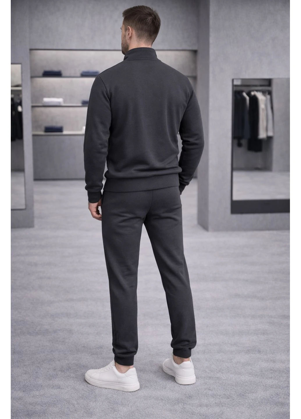 Костюм НБ кофта штаны графитовый No Brand (388695259)