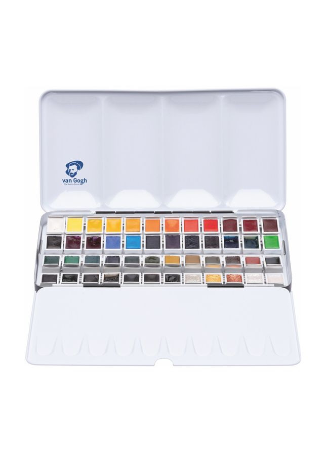 Набор акварельных красок 48 кювет+кисти Royal Talens Van Gogh (362586168)