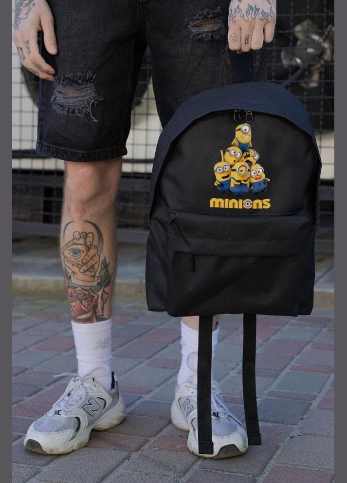 Повседневный Рюкзак Школьный Compact С Принтом Миньоны Black Without (347584720)