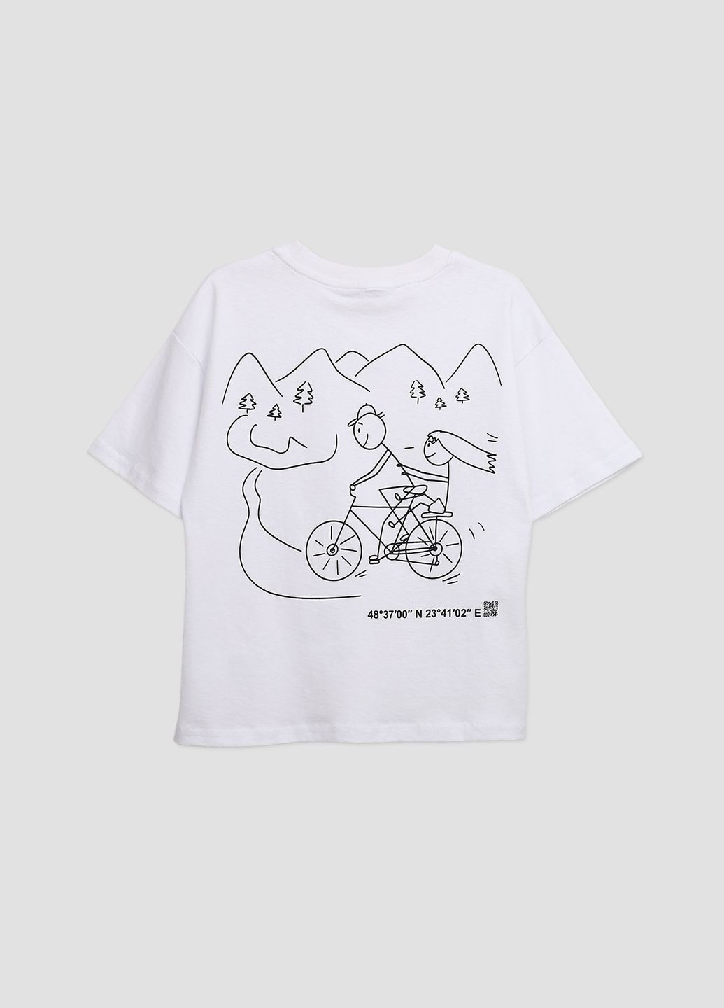 Белая летняя футболка с коротким рукавом для девочки цвет белый цб-00273446 Yuki