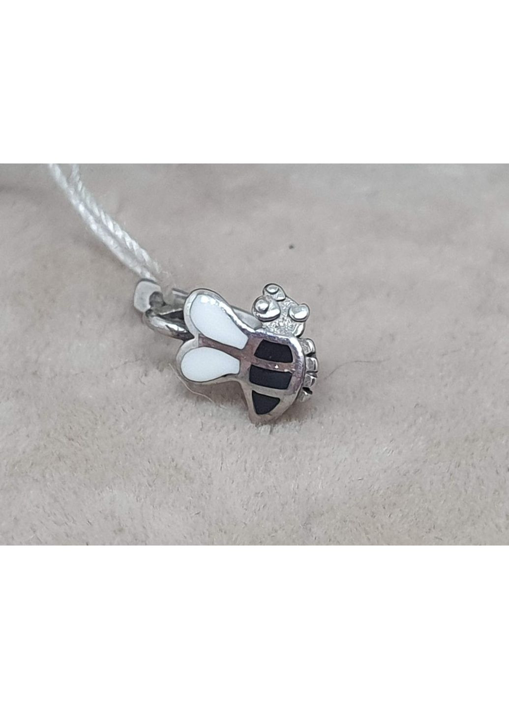 Серебряные серьги Пчёлка с эмалью. 400218а Tango (361077429)