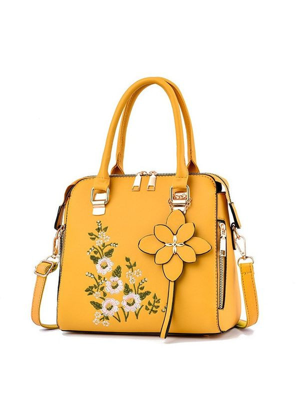 Женская сумка с вышивкой и брелком No Brand (334731009)