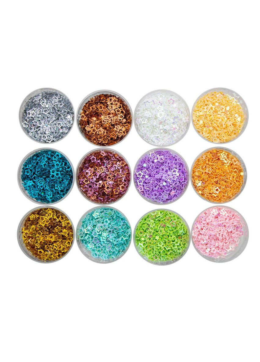 Набор декора для ногтей, Звезды, 12 цветов. Plus-plus (352743977)