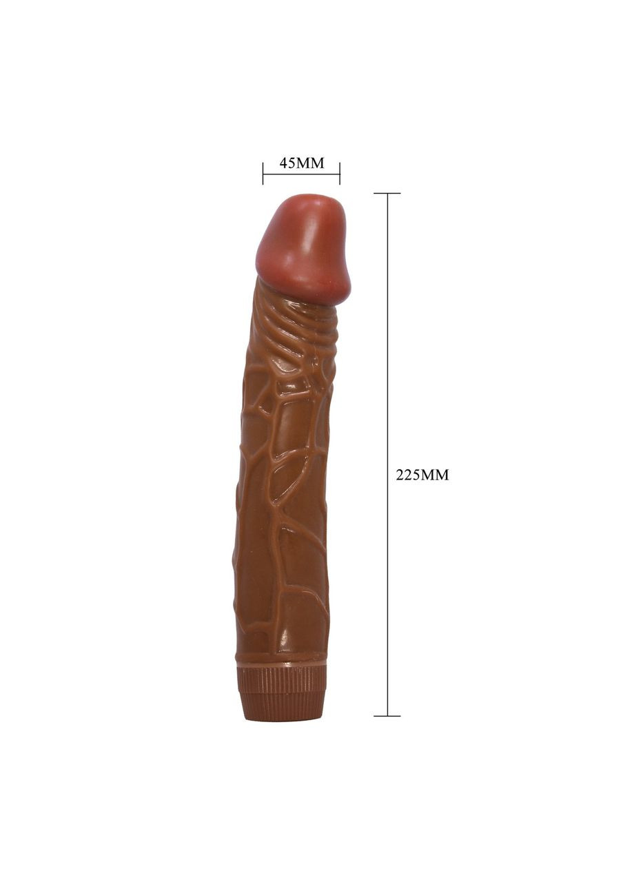 Вібратор реалістичний - Barbara Bob Vibrator 8,8" Brown Drive - Класичні і реалістичні вібратори LyBaile (322535968)