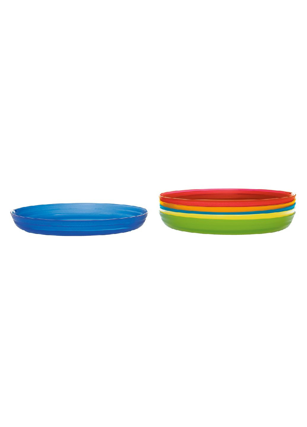 Набір багаторазових пластикових тарілок для кемпінгу 6 шт різнобарвний Lidl Ernesto (291011768)