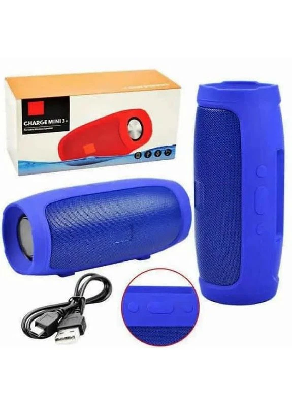 Портативная Bluetooth колонка Сharge mini 3+ аккумуляторная переносная блютуз с влагозащитой бумбокс Синяя No Brand (317185918)
