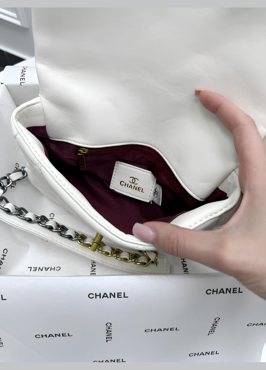Сумка Сhanel 19 Flap Bag білий No Brand (323447742)