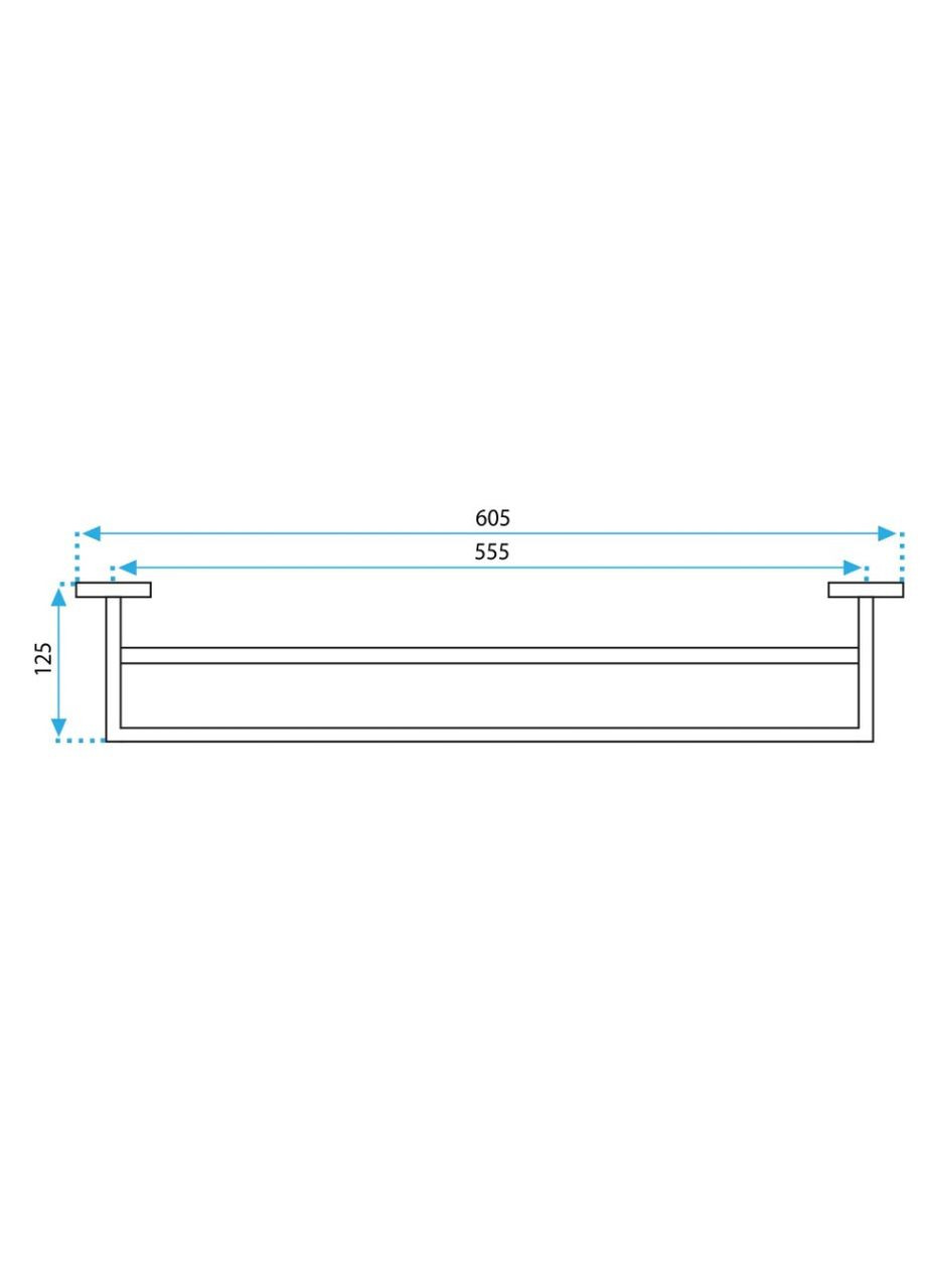 Вешалка двойная для полотенца ERLO 02 BRUSHED GOLD Rea (336932985)
