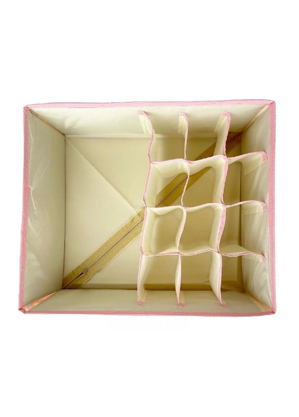 Органайзер для хранения носков нижнего белья мелочей аксессуаров спанбонд 31х27х12 см (477012-Prob) Розовый с конфетами Unbranded (293343319)