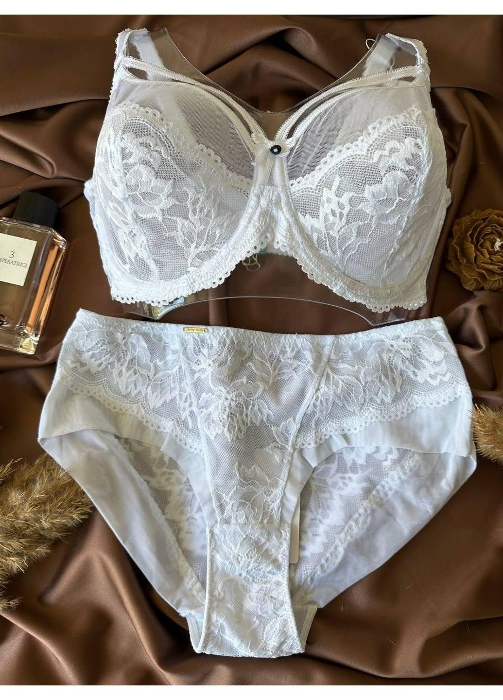 Білий жіноча білизна білого кольору комплект Lanny Mode