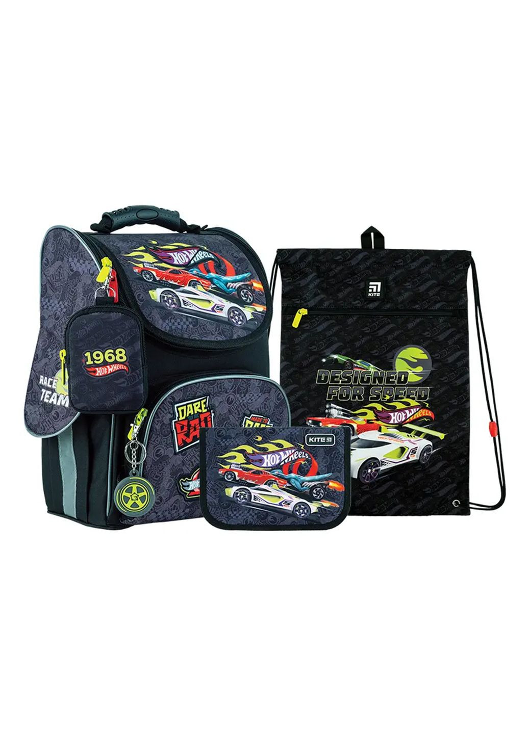 Набір шкільний рюкзак + пенал + сумка для взуття колір чорний ЦБ-00254156 Kite (296287072)