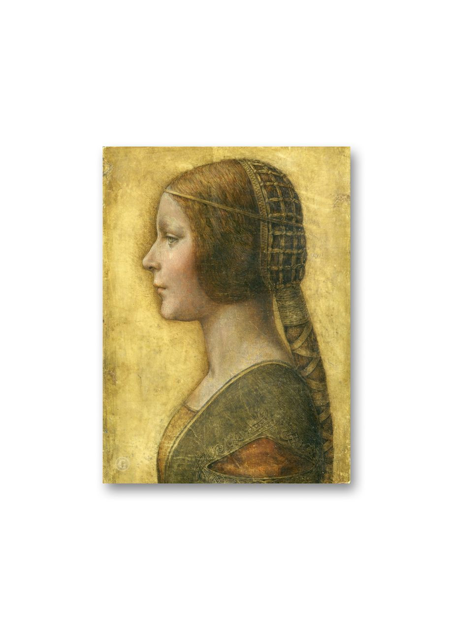 Друк на полотні Жіночий портрет у профіль Леонардо да Вінчі 30x40 No Brand (346495031)
