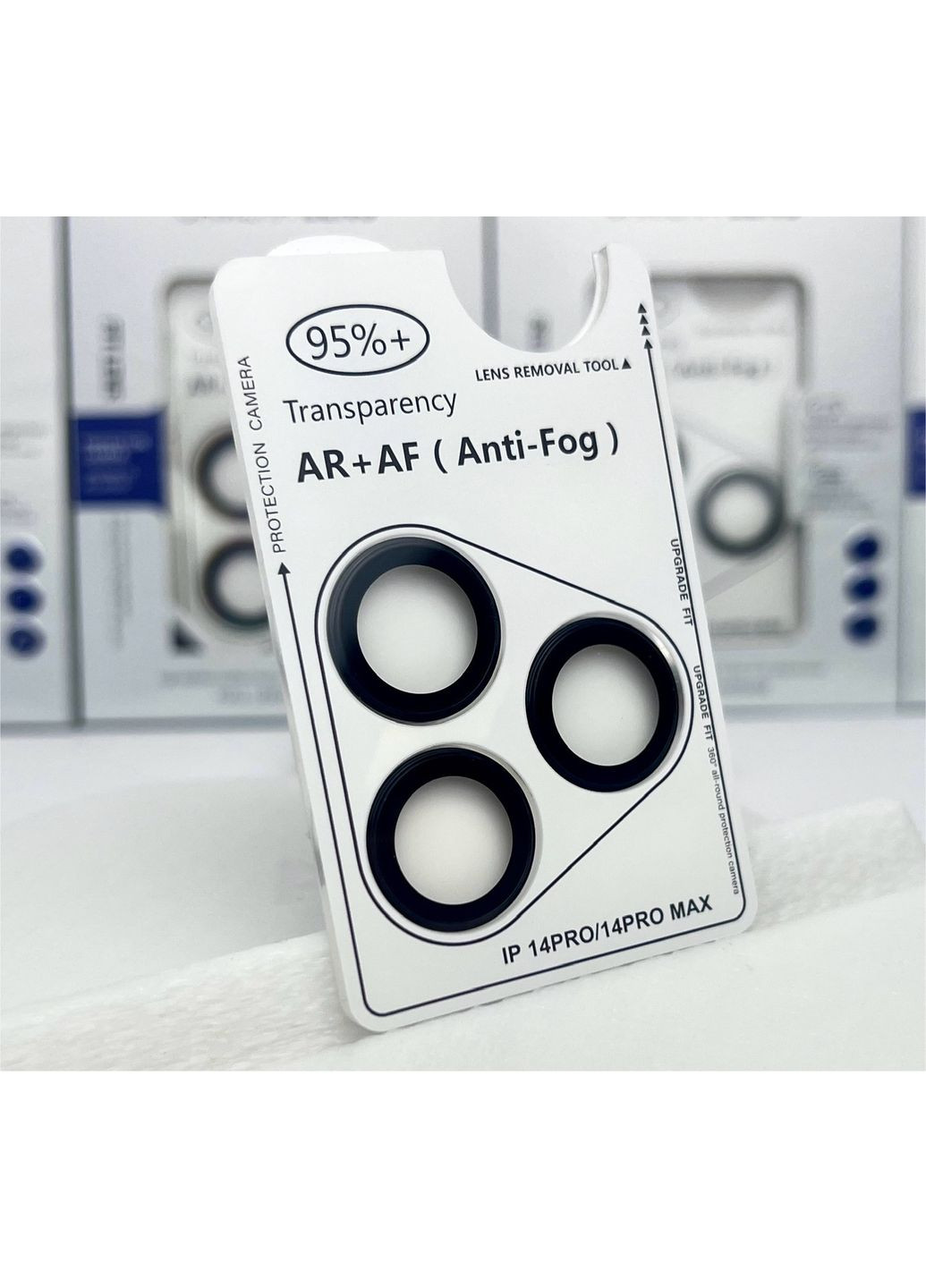 Отдельные линзы на камеру для 14 PRO защита камеры AR+AF айфон 14 ПРО комплект 3 шт camera lens Black Черные No Brand (369137569)