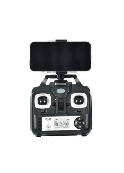 Квадрокоптер із камерою на радіокеруванні CK-23 акумулятор USB зарядне додаткові лопаті світло 27см Чорний Mhz (363831054)