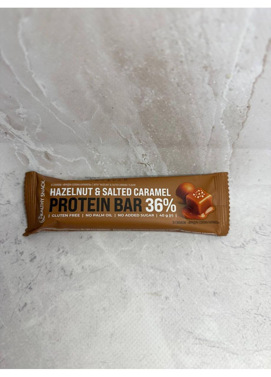 Протеиновый батончик со вкусом «Фундук-солона карамель» 36% протеина, 40 г No Brand (372805395)