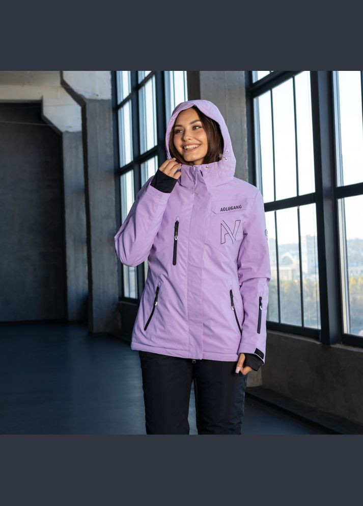 Сиреневая зимняя горнолыжная куртка женская Aolugang куртка лижна