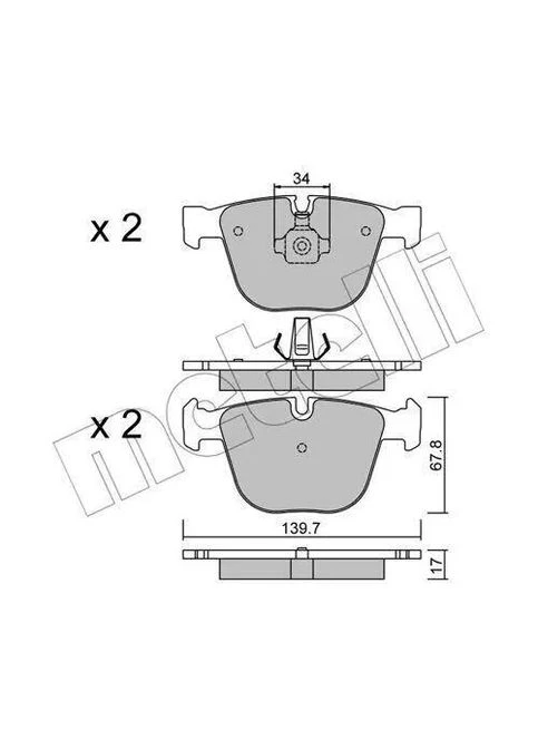 Колодки гальмівні (задні) BMW 5 (E60/65)/X5 (E70/F15)/X6 (E71/E72) 3.0-4.4 08 22-0773-0 UA63 No Brand (354755482)