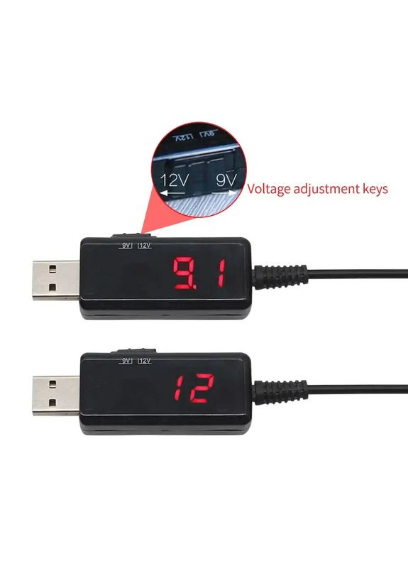 Кабель для роутера универсальный с переходником DC-DC Преобразователь повышающий LCD 5V 9V 1A / 12V 0,8A No Brand (318359497)