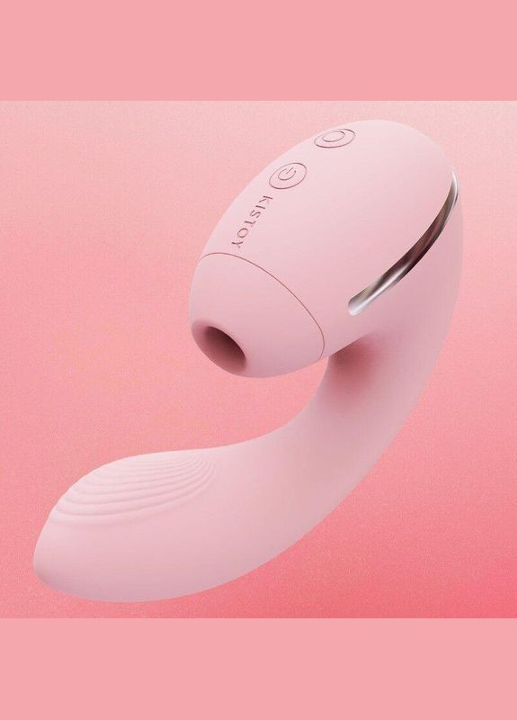 Вакуумний вібратор Kistoy Tina Mini Pink, вагінально-кліторальний SO4954 KissToy (303891726)