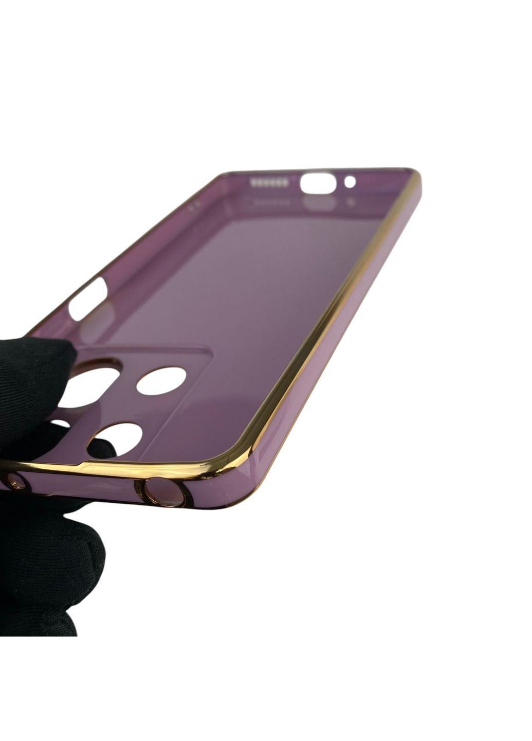 Чохол для Redmi Note 13 5G з кільцем MagSafe із золотою окантовкою на сяомі редмі нот 13 чорничний gs1 Xiaomi (366236492)