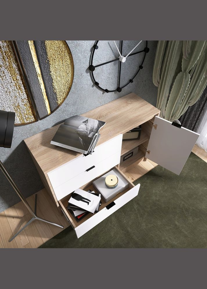 Комод с дверью и 3-мя ящиками Сити-1150 115,2х38х74,6 (EVR-071100) Еверест (329296446)