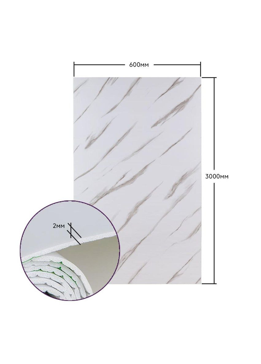 Самоклеящаяся стеновая PET плитка в рулоне 600*3000*2mm SW-00001691 Sticker Wall (329893197)