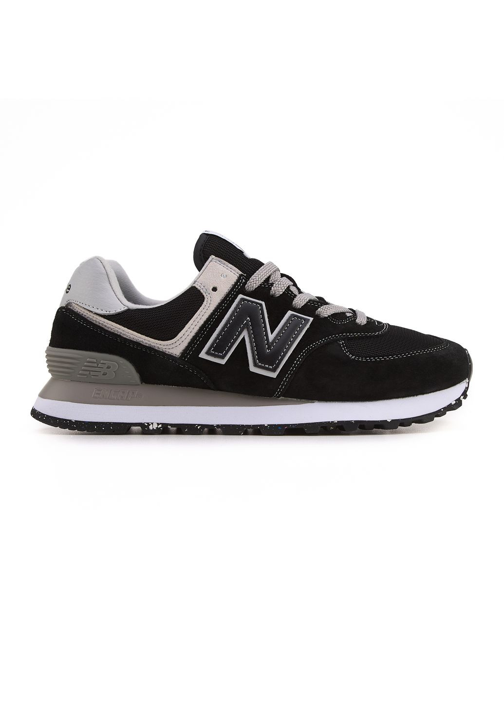 КРОСІВКИ ЖІНОЧІ NEW BALANCE 574 BLACK WHITE GREY НЬЮ БЕЛАНС 574 No Brand сірі демісезони (368885522)