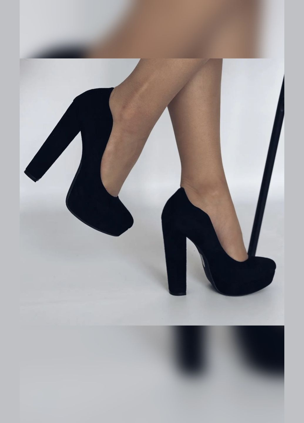 No Brand Элегантные женские туфли черный з искусственная замша, — демисезон (299461092)