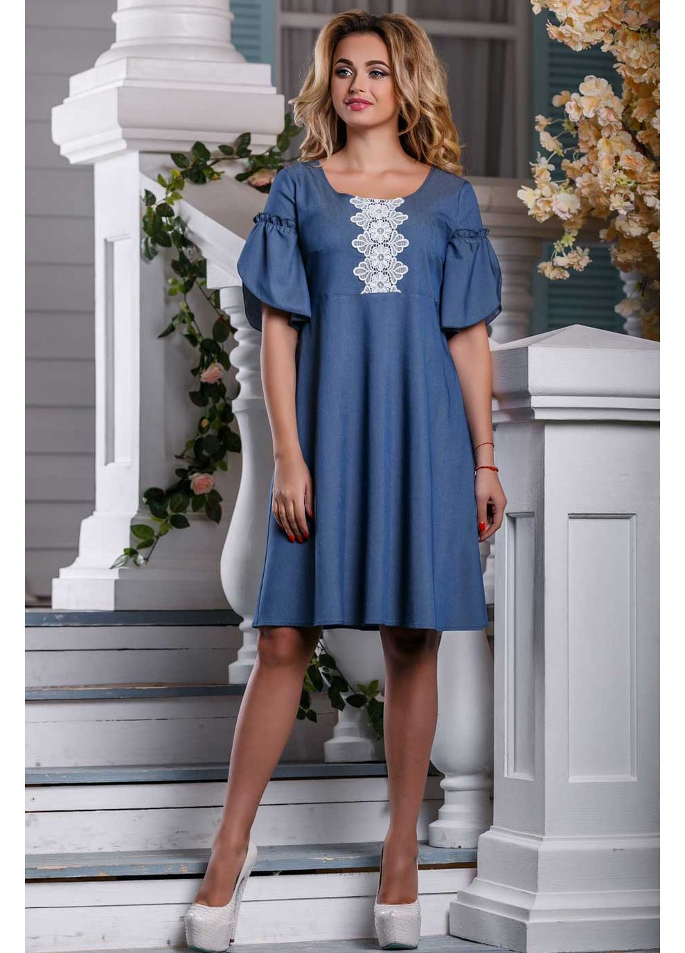 Синее платье 964.2607 Seventeen