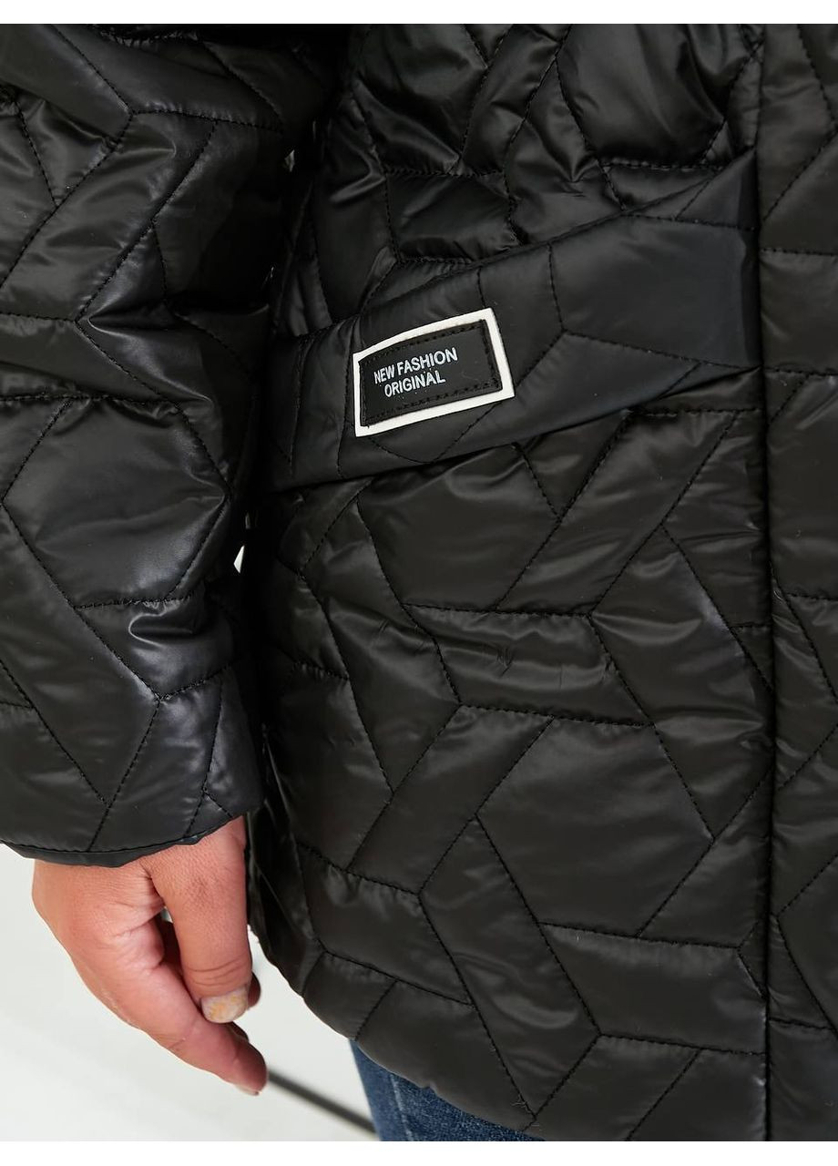 Чорна демісезонна жіноча стьобана куртка Asi.Store.ua