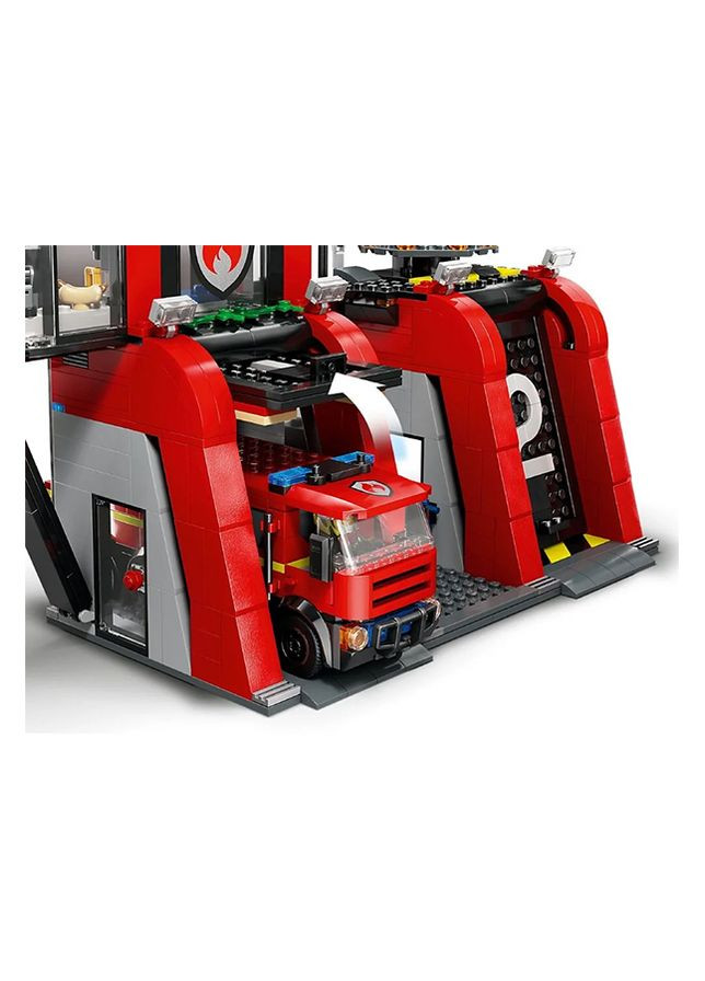 Конструктор - Пожежне депо з пожежною машиною колір різнокольоровий ЦБ-00241969 Lego (282818371)
