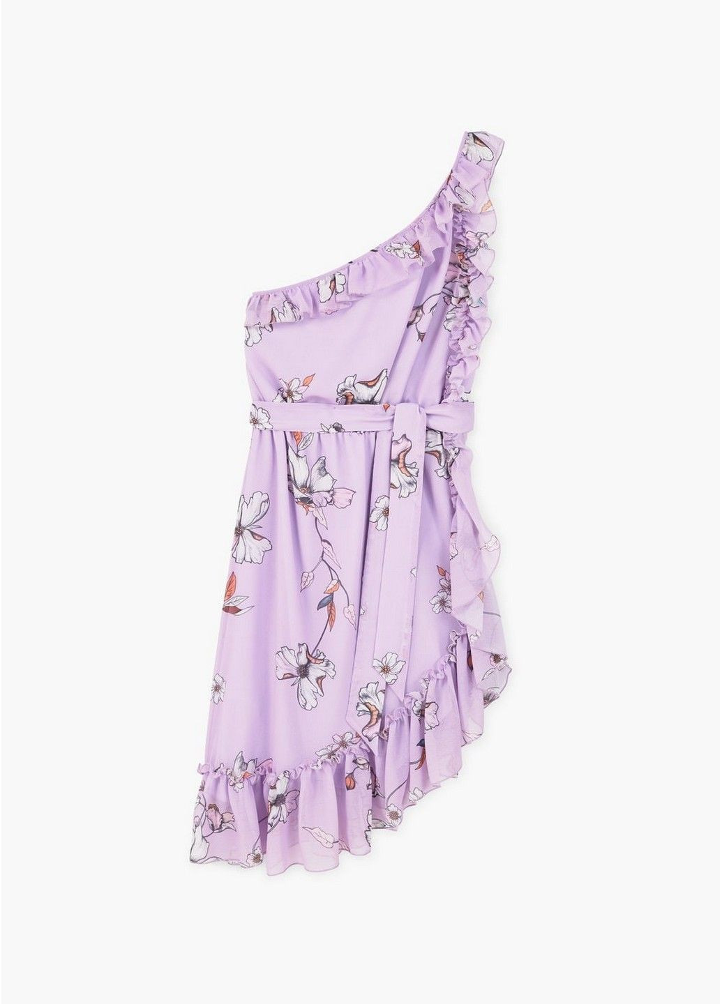 Фиолетовое кэжуал платье Mango